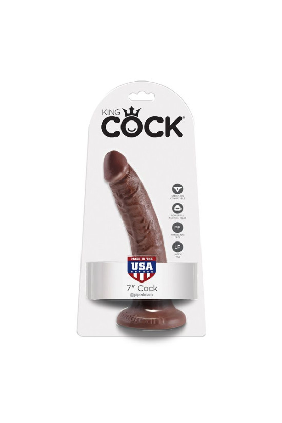 KING COCK - 7 DILDO CIOCCOLATO 17.8 CM