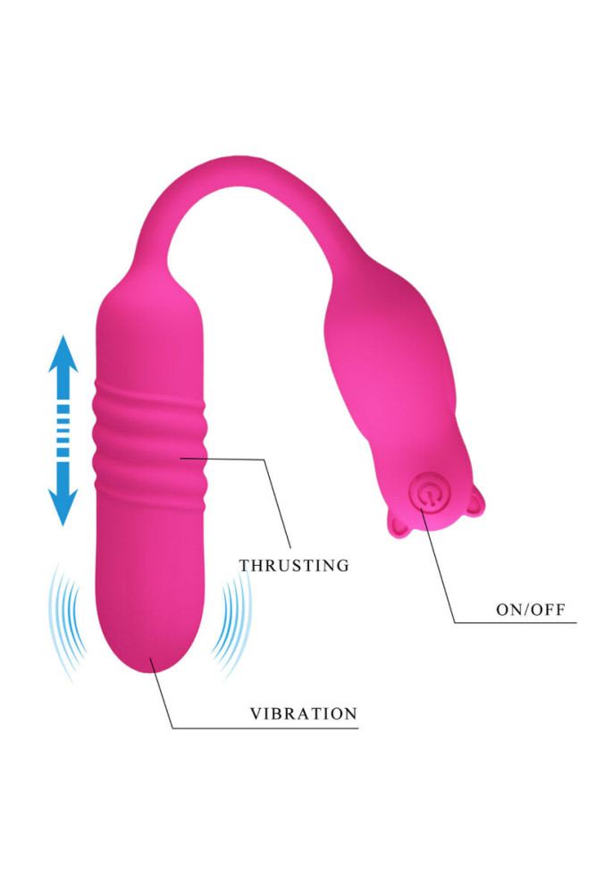 PRETTY LOVE - NOBIKUMA PROIETTORE VIBRANTE IN SILICONE ROSA