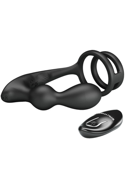 PRETTY LOVE - ANELLO PER PENE MARSHALL CON PLUG ANALE VIBRANTE CON TELECOMANDO
