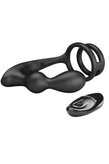 PRETTY LOVE - ANELLO PER PENE MARSHALL CON PLUG ANALE VIBRANTE CON TELECOMANDO