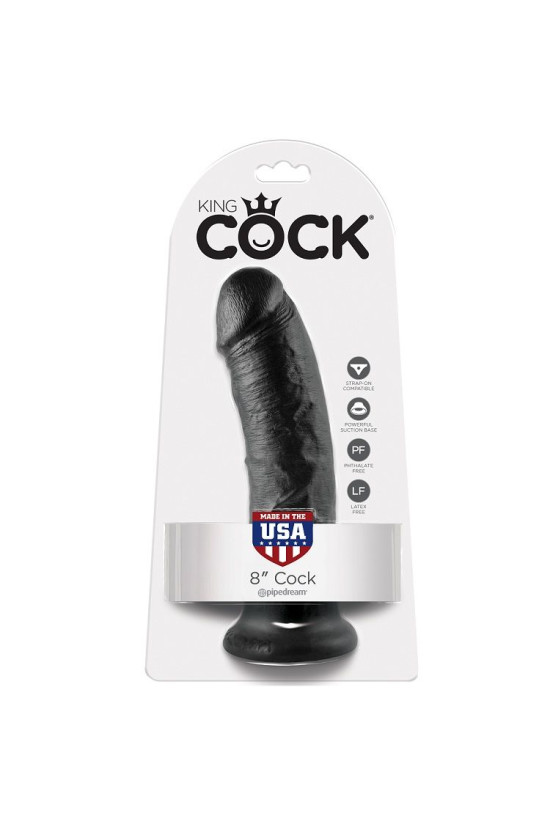 KING COCK - 8 DILDO NERO 20.3 CM