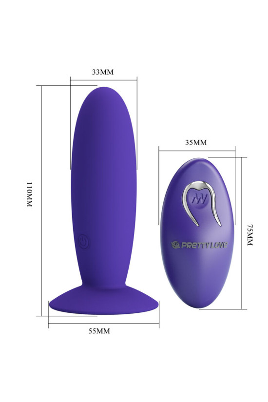 PRETTY LOVE - YOUTH PLUG VIBRATORE ANALE TELECOMANDO VIOLETTO