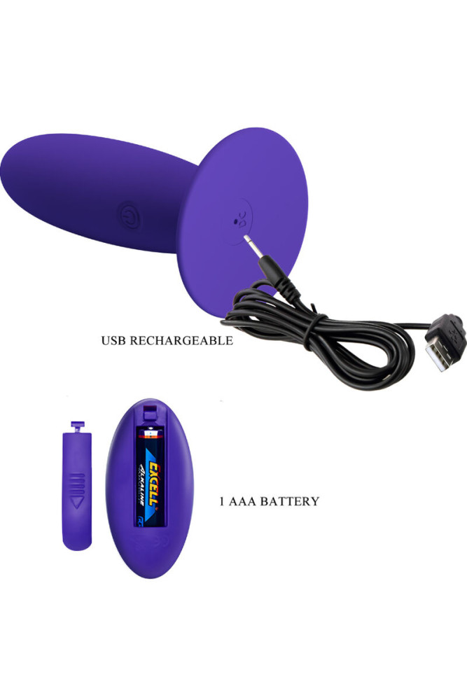 PRETTY LOVE - YOUTH PLUG VIBRATORE ANALE TELECOMANDO VIOLETTO