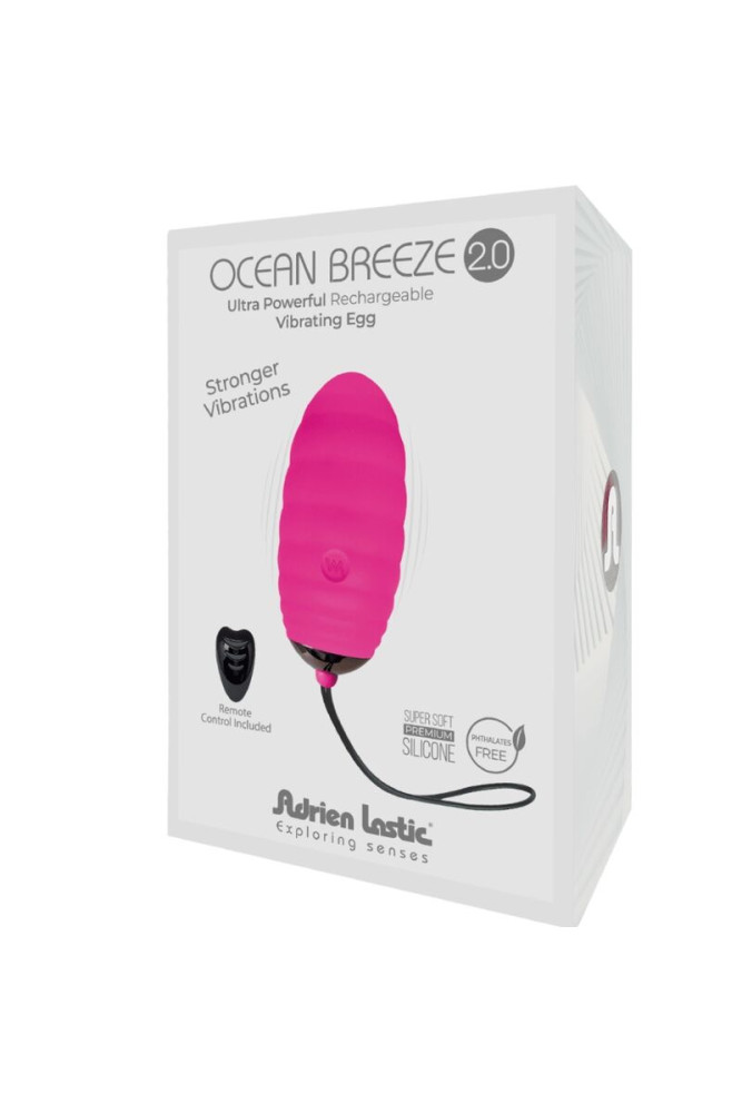 ADRIEN LASTIC - OCEAN BREEZE 2.0 UOVO VIBRANTE RICARICABILE TELECOMANDO ROSA