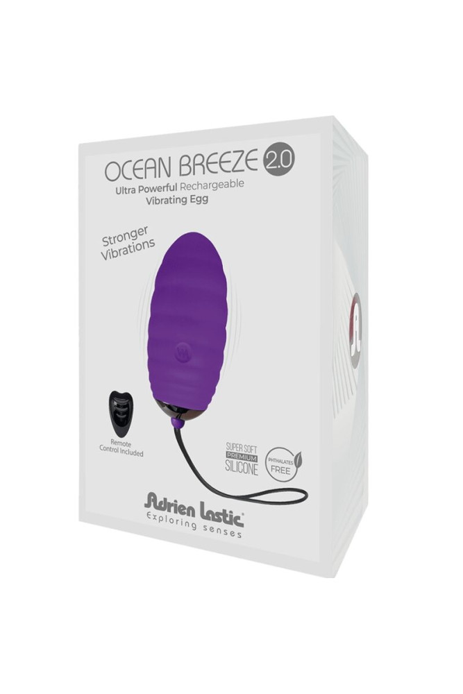 ADRIEN LASTIC - OCEAN BREEZE 2.0 UOVO VIBRANTE RICARICABILE TELECOMANDO VIOLA