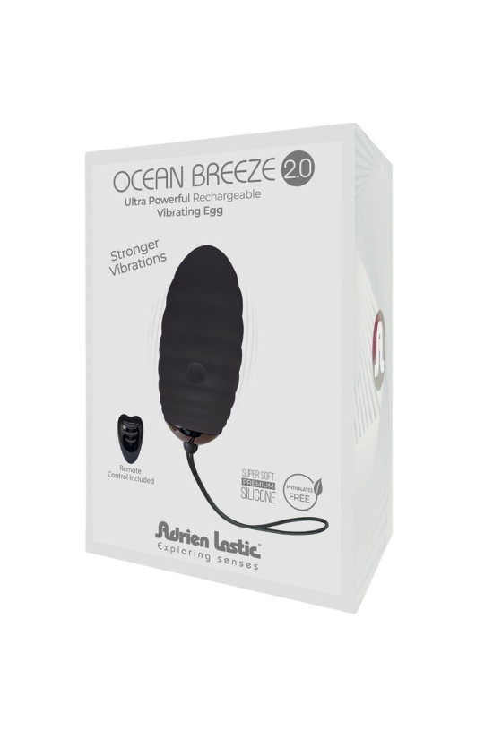 ADRIEN LASTIC - OCEAN BREEZE 2.0 UOVO VIBRANTE RICARICABILE TELECOMANDO NERO