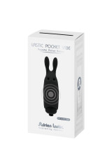 ADRIEN LASTIC - VIBRATORE CONIGLIO NERO TASCABILE IN LASTIC