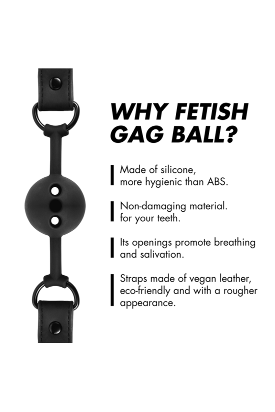 FETISH SUBMISSIVE BONDAGE - BALL GAG IN SILICONE TRASPIRANTE