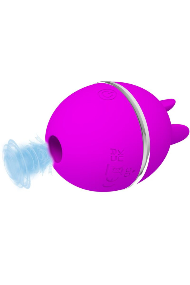 PRETTY LOVE - VIBRATORE IN SILICONE TONDO VIOLA GEMINI BALL