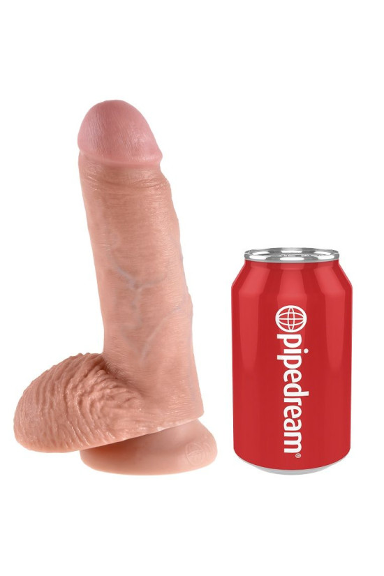 KING COCK - 7 DILDO FLESH CON SFERE 17.8 CM