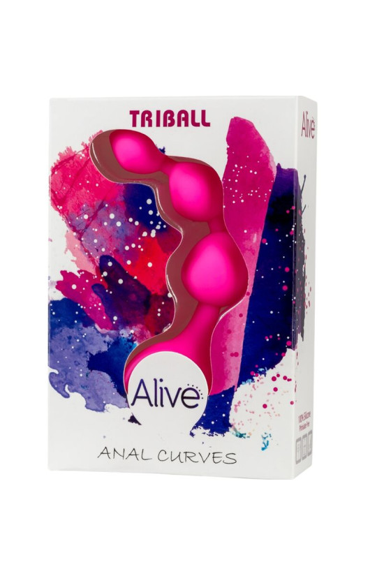 ALIVE - SFERE ANALI IN SILICONE TRIBALL ROSA 15 CM