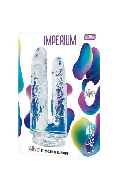 ALIVE - PENE IMPERIUM DOPPIO REALISTICO TRASPARENTE 12/14 CM