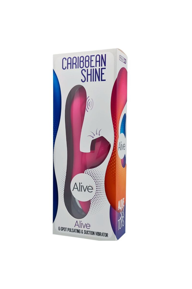 ALIVE - VIBRATORE E VENTOSA CARIBBEAN SHINE FUCSIA