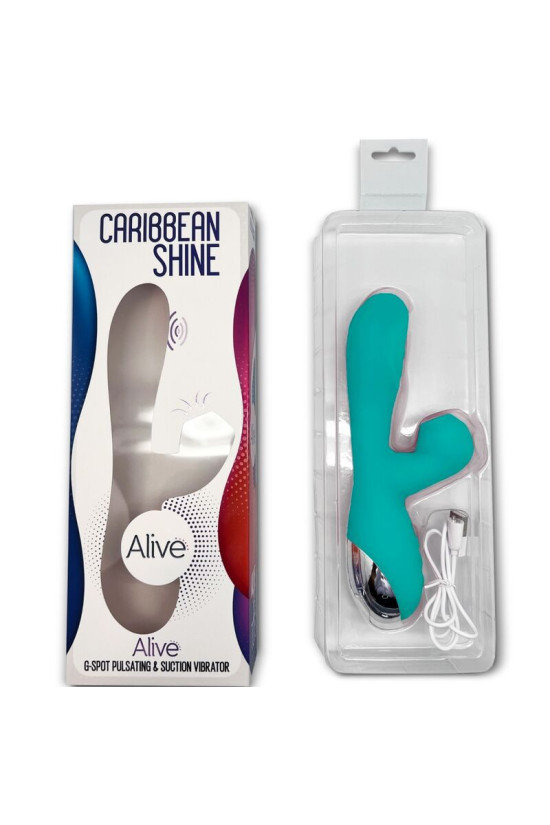 ALIVE - VIBRATORE E ASPIRAZIONE CARIBBEAN SHINE BLU