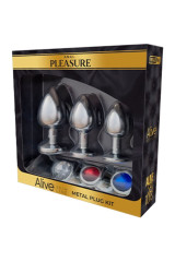 ALIVE - KIT PIACERE ANALE 3 PLUG METAL