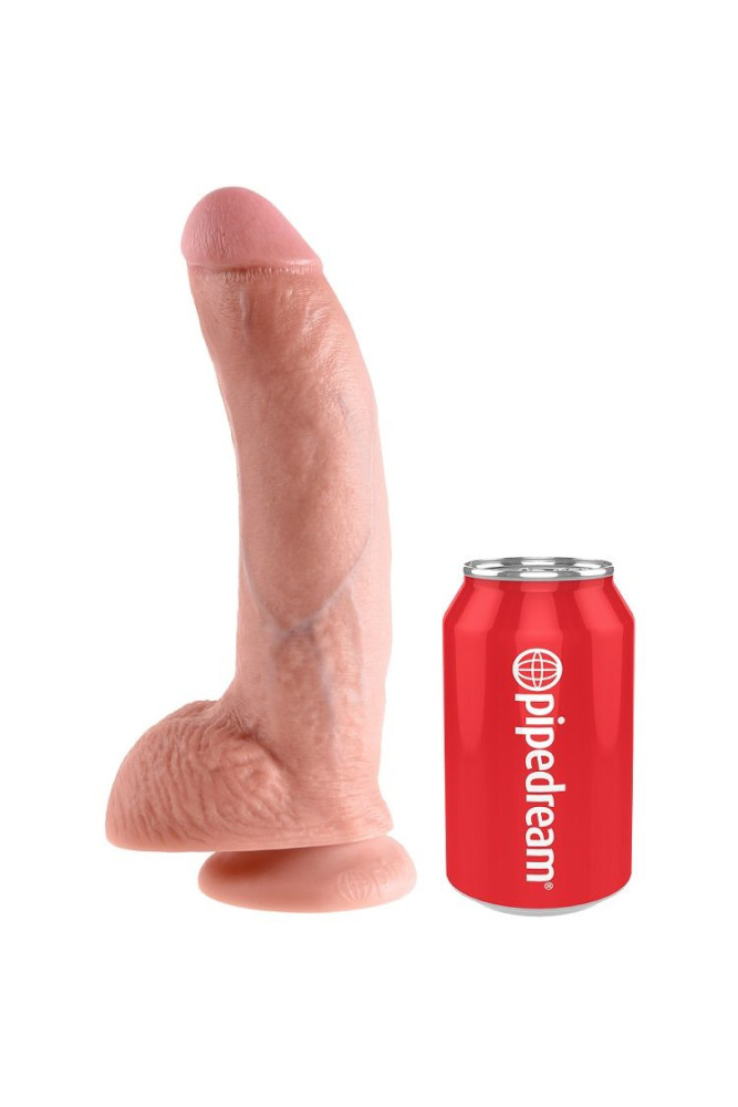 KING COCK - 9 DILDO FLESH CON SFERE 22.9 CM