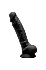 SILEXD - MODELLO 1 PENE REALISTICO PREMIUM SILEXPAN SILICONE NERO 17.5 CM
