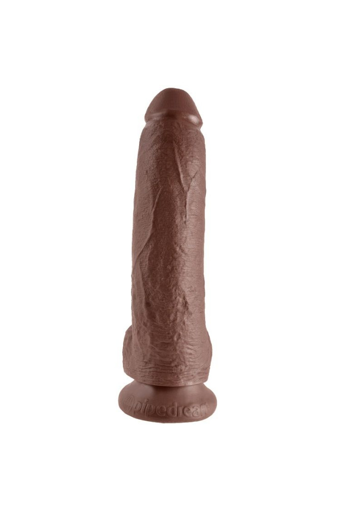 KING COCK - 9 DILDO MARRONE CON SFERE 22.9 CM
