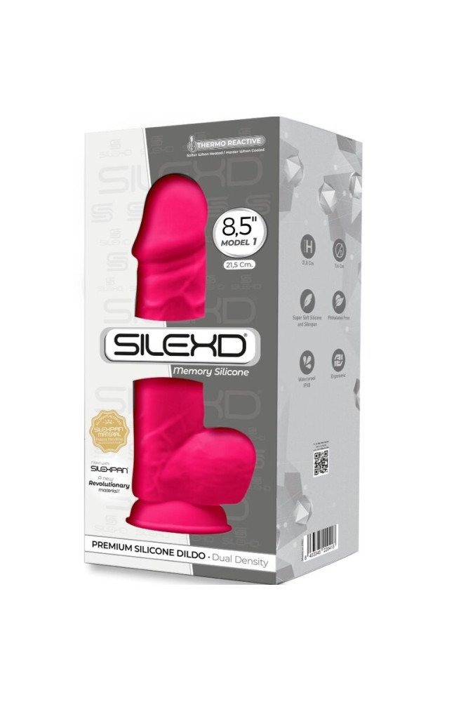 SILEXD - MODELLO 1 PENE REALISTICO PREMIUM SILEXPAN SILICONE FUCSIA 21.5 CM
