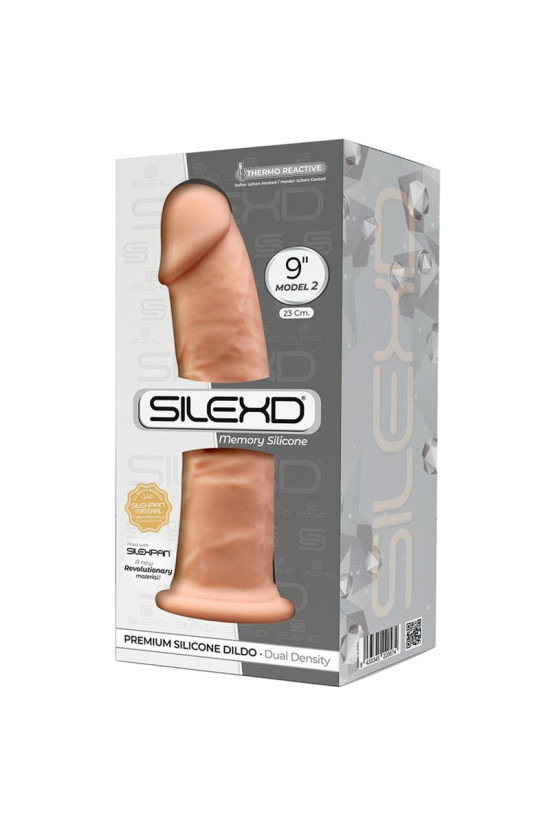 SILEXD - MODELLO 2 PENE REALISTICO PREMIUM SILEXPAN SILICONE 23 CM