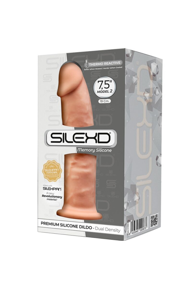 SILEXD - MODELLO 2 PENE REALISTICO PREMIUM SILEXPAN SILICONE 19 CM