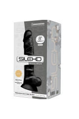 SILEXD - MODELLO 1 PENE REALISTICO PREMIUM SILEXPAN SILICONE NERO 20 CM