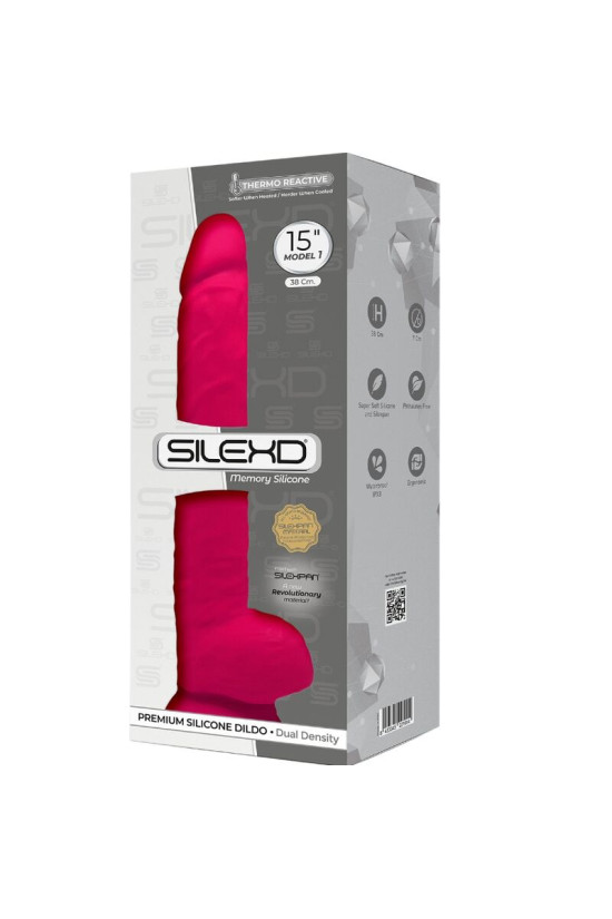 SILEXD - MODELLO 1 PENE REALISTICO PREMIUM SILEXPAN SILICONE FUCSIA 38 CM