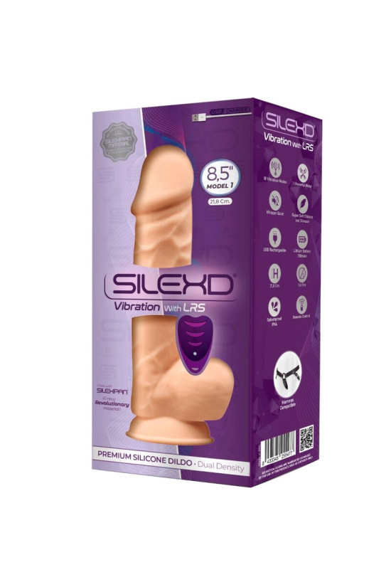 SILEXD - MODELLO 1 VIBRATORE PENE REALISTICO IN SILICONE PREMIUM SILEXPAN TELECOMANDO 21.8 CM