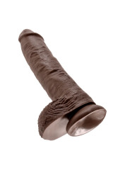 KING COCK - 10 DILDO MARRONE CON SFERE 25.4 CM