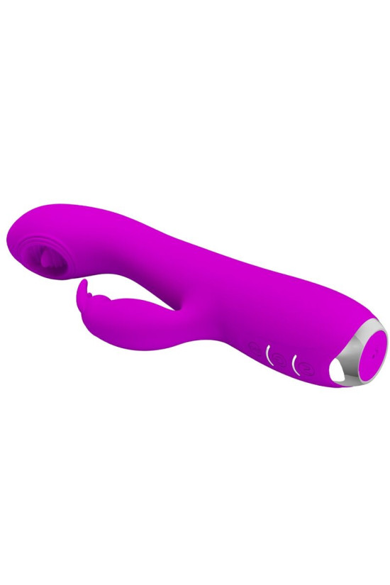 PRETTY LOVE - VIBRATORE RICARICABILE RACHEL CON VENTOSA VIOLA