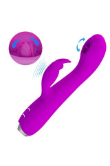 PRETTY LOVE - VIBRATORE RICARICABILE RACHEL CON VENTOSA VIOLA