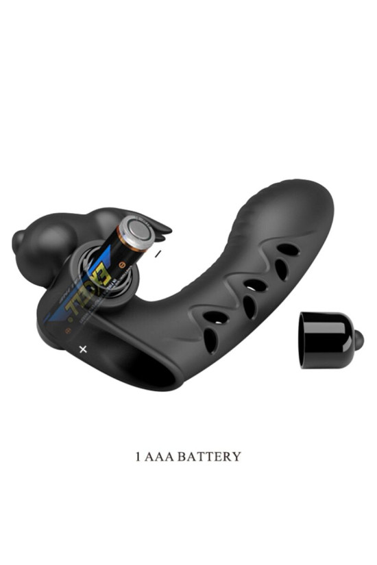 PRETTY LOVE - COPERTURA PER DITA VIBRATORE CONIGLIO NERO VANCE