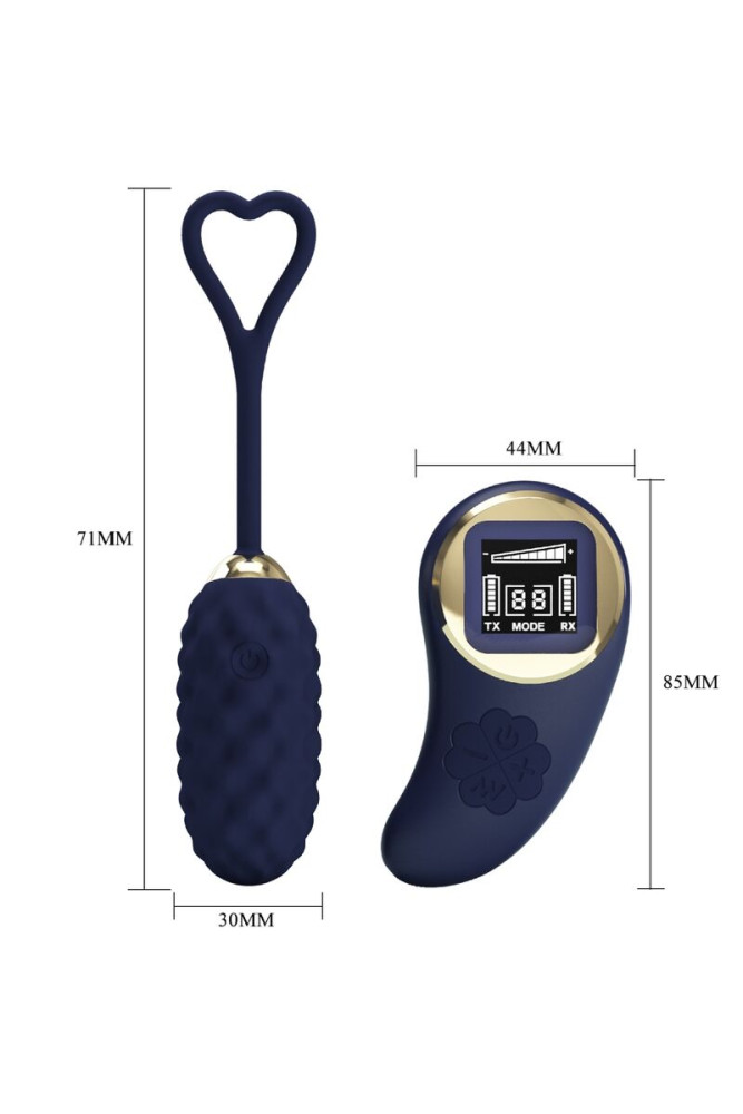 PRETTY LOVE - UOVO VIBRANTE CON TELECOMANDO BLU VIVIAN