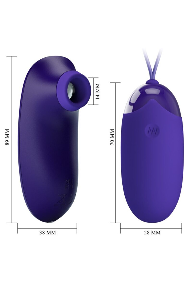 PRETTY LOVE - STIMOLATORE E UOVO PORTATILE