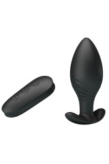 PRETTY LOVE - VIBRATORE RICARICABILE PLUG ANALE REGINA NERO