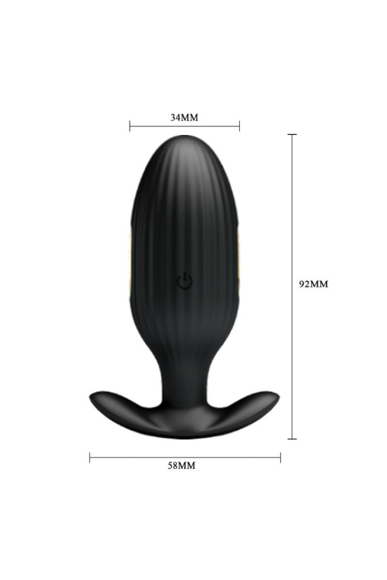 PRETTY LOVE - PLUG ANALE CONTROLLATO DA APP JEFFERSON NERO