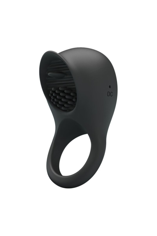 PRETTY LOVE - ANELLO VIBRANTE PER PENE CON LINGUA NERA