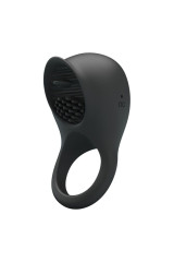 PRETTY LOVE - ANELLO VIBRANTE PER PENE CON LINGUA NERA