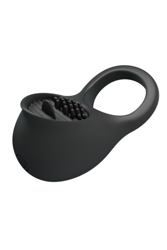 PRETTY LOVE - ANELLO VIBRANTE PER PENE CON LINGUA NERA