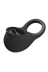 PRETTY LOVE - ANELLO VIBRANTE PER PENE CON LINGUA NERA
