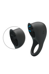 PRETTY LOVE - ANELLO VIBRANTE PER PENE CON LINGUA NERA