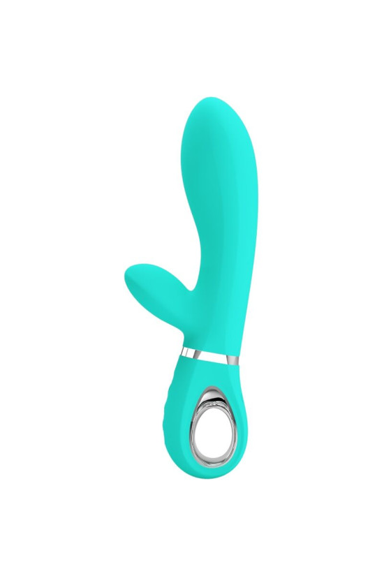 PRETTY LOVE - VIBRATORE MULTIFUNZIONE G-SPOT THOMAS VERDE ACQUA