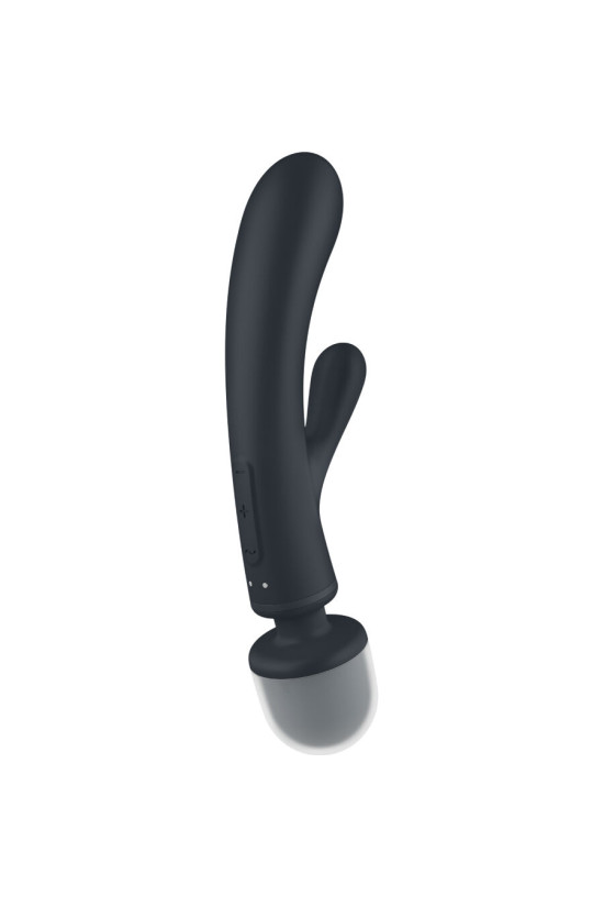 SATISFYER - MASSAGGIATORE VIBRATORE CONIGLIO TRIPLE LOVER GRIGIO