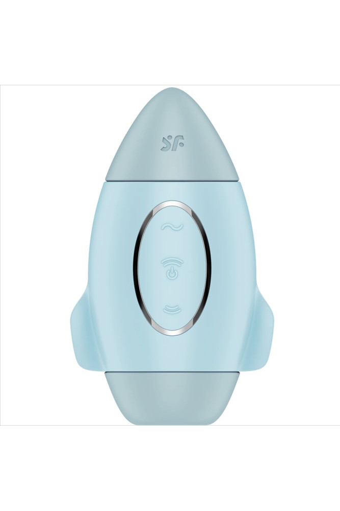 SATISFYER - MISSION CONTROL VIBRATORE PICCOLO BLU A DOPPIO IMPULSO