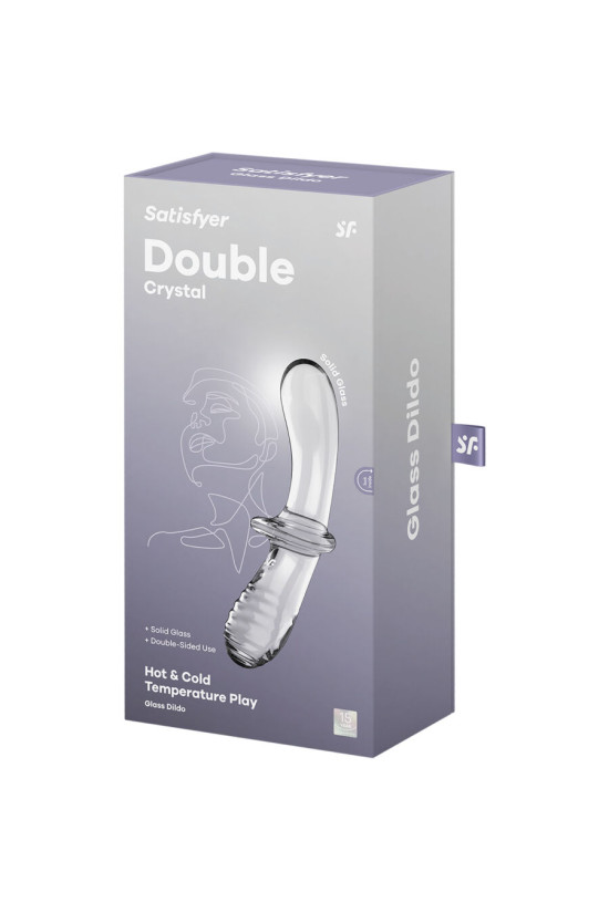 SATISFYER - DILDO DOPPIO CRISTALLO TRASPARENTE