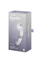 SATISFYER - DILDO DOPPIO CRISTALLO TRASPARENTE