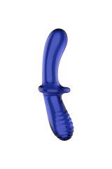 SATISFYER - DILDO DOPPIO CRISTALLO BLU