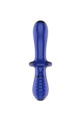 SATISFYER - DILDO DOPPIO CRISTALLO BLU