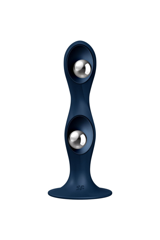 SATISFYER - DILDO IN SILICONE DOPPIA SFERA BLU