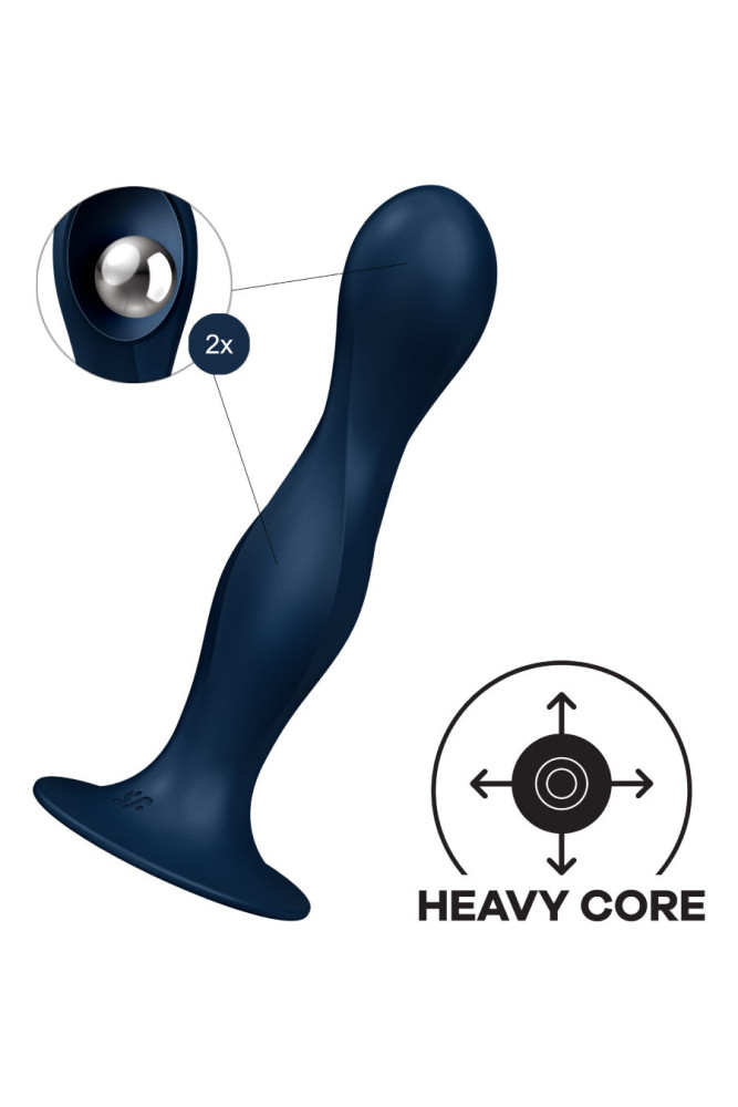 SATISFYER - DILDO IN SILICONE DOPPIA SFERA BLU